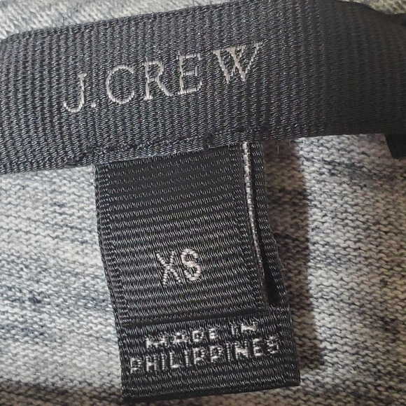 J. Crew Belted Cross Back Long Sleeve Top Gray Size XS - Picture 5 of 8